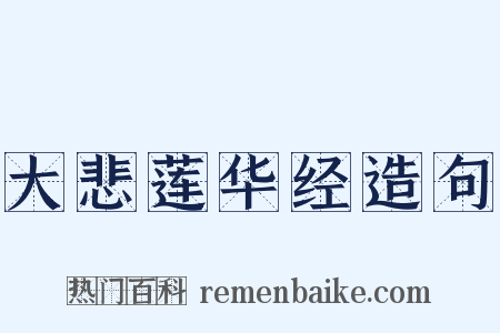 大悲莲华经造句是什么意思的图片